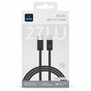 WiWU Essen Wi-C100 kabëll USB-C në Lightning 27W PD 1.5 metra