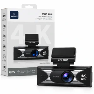 WiWU WI-DC201 4K Dash Cam GPS Wi-Fi ADAS Front & Rear 3.2"