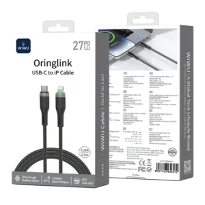 WiWU Oringlink Wi-C070 kabëll USB-C në Lightning 27W PD 1 metër