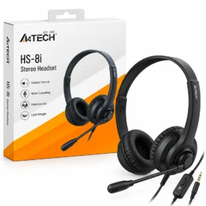 A4TECH HS-8i kufje stereo me jack 3.5mm, driver 40 mm dhe mikrofon të rrotullueshëm