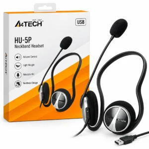 A4Tech HU-5P USB Neckband Headset me mikrofon Noise Cancelling dhe driver 40 mm
