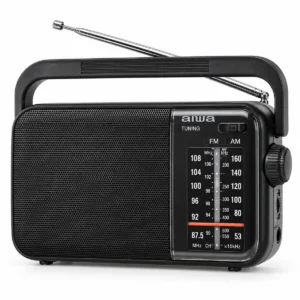 Radio portative Aiwa R-290BK AM FM me antenë teleskopike dhe altoparlant të integruar