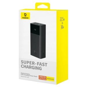 Baseus Star-Lord Power Bank 30000mAh 22.5W me ekran dixhital dhe tre dalje USB