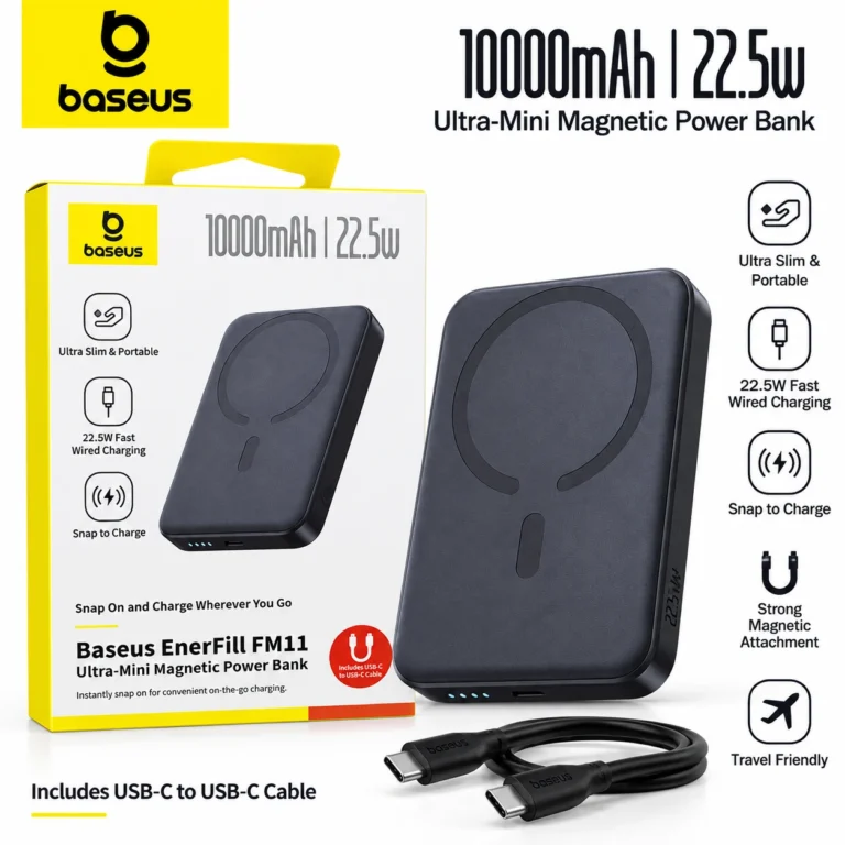 Baseus EnerFill FM11 Magnetic Power Bank 10000mAh 22.5W – Black