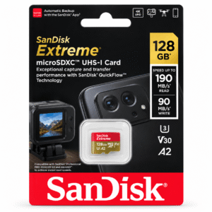SanDisk Extreme microSDXC UHS-I 128GB 190MB/s U3 V30 A2