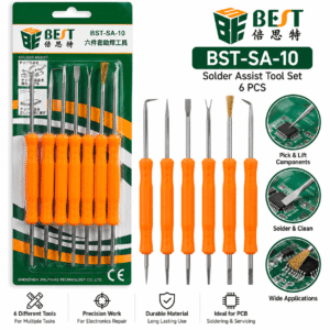 BEST BST-SA-10 set me 6 vegla ndihmëse për saldim dhe riparime elektronike