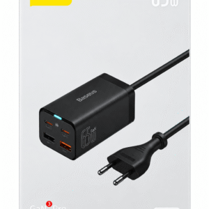 Baseus GaN3 Pro Desktop Fast Charger 65W me 2 USB-C dhe 2 USB-A