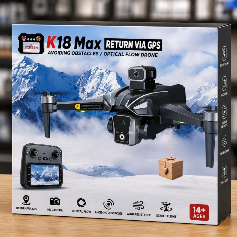 K18 Max / GPS Drone me HD Camera, Obstacle Avoidance, Optical Flow & Controller me Ekran