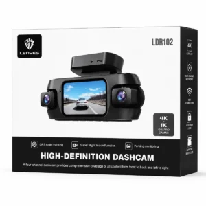 LENYES LDR102 Dash Cam 4K me katër kamera, GPS, WiFi dhe Parking Monitoring