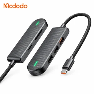 Mcdodo HU-1430 USB-C Hub 5-in-1 me USB 3.0, dy USB 2.0 dhe lexues SD TF