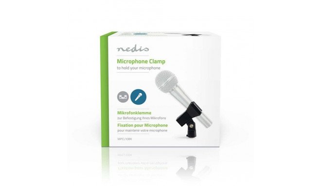 Nedis MPCL10BK Universal Microphone Clip 3/8" & 5/8" Black