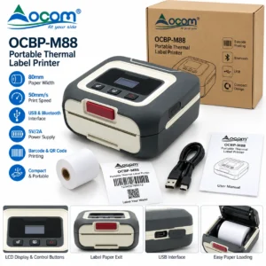 OCOM OCBP-M88 printer termik portativ etiketash 80mm Bluetooth USB-C