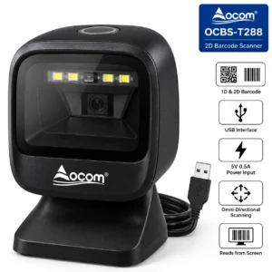 OCOM OCBS-T288 2D Omni-Directional Barcode Scanner USB për POS