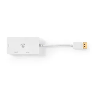 Nedis CCGB37366WT02 adapter DisplayPort Male në HDMI DVI-D dhe VGA Female 4K 60Hz