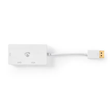 Nedis CCGB37366WT02 adapter DisplayPort Male në HDMI DVI-D dhe VGA Female 4K 60Hz