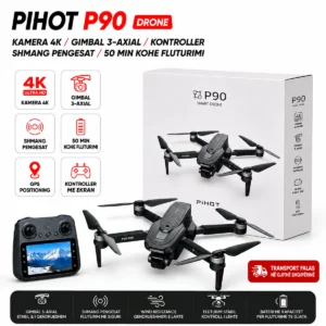PiHOT P90 GPS Drone me kamerë 4K, Gimbal 3-Axial, Obstacle Avoidance dhe controller me ekran