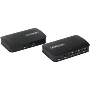 KVM switch PM-11789 HDMI USB 2×1 për përdorimin e dy kompjuterëve me një monitor, tastierë dhe maus