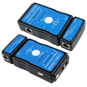 Tester kabllosh Powermaster M726AT për USB, RJ11 dhe RJ45 me njësi kryesore dhe remote të shkëputshme