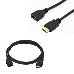 Kabllo zgjatuese PowerMaster PM-8801 HDMI mashkull–femër 30 cm me kontakte Gold Plated